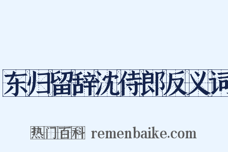 东归留辞沈侍郎反义词是什么意思的图片